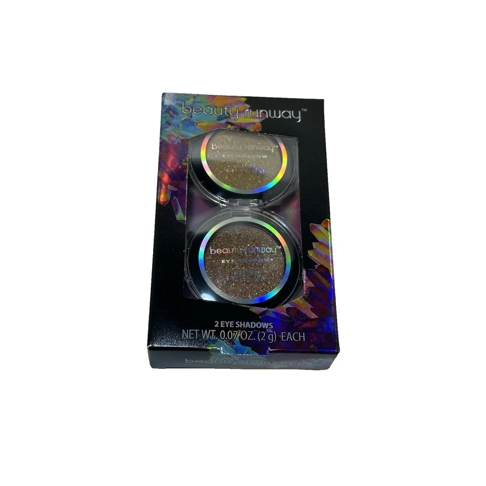 beauty runway 2 gold & bronze eye shadow 0.07 oz / 2 g each‎